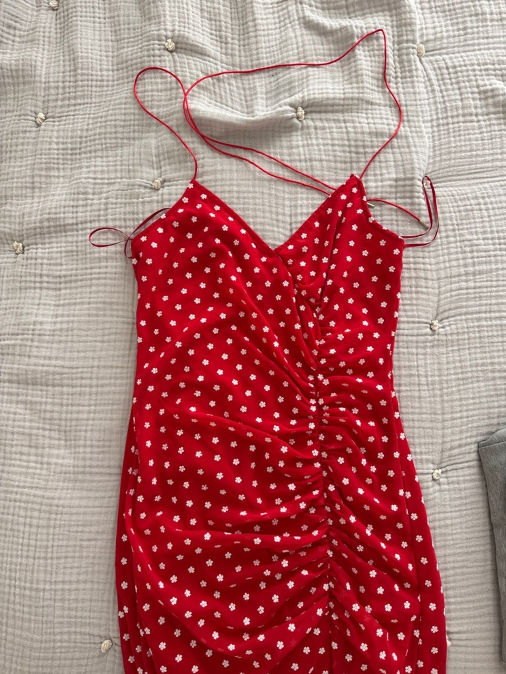 Finders Keepers Red Floral Midi Dress
